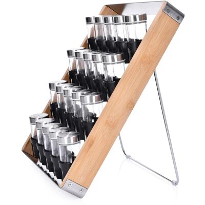OEM Professionelles 2-in-1-gewürzregal Für 20 Gläser Bambus-krydda-duka OEM Professionelles 2-in-1-gewürzregal Für 20 Gläser Bambus-krydda-duka