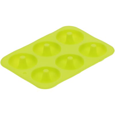 AUCO 6-teilige Silikon-donutform Mit Runden Fächern, Schokoladenkuchen- Und Brotbackform, Grün AUCO 6-teilige Silikon-donutform Mit Runden Fächern, Schokoladenkuchen- Und Brotbackform, Grün