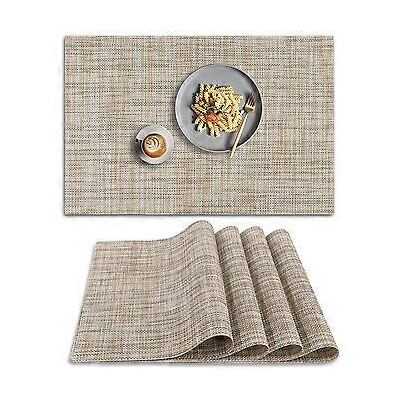 TRUVO Set Mit 4 Pvc-tischsets, Rutschfest Und Hitzebeständig, Abwaschbares Vinyl. TRUVO Set Mit 4 Pvc-tischsets, Rutschfest Und Hitzebeständig, Abwaschbares Vinyl.