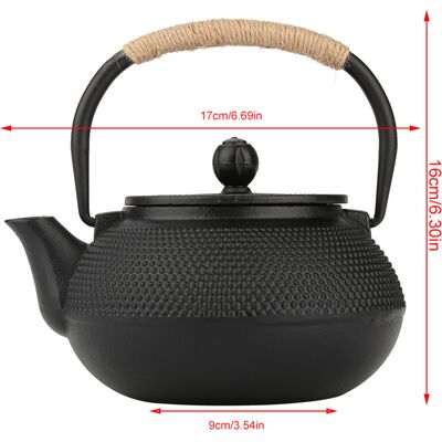 HEAT Japanischer Gusseiserner Wasserkocher (800 Ml) Mit Herausnehmbarem Teesieb, Traditionelle Teekanne, Teefilter, Orientalischer Stil, Ideal Für Küche Und Teezeremonie HEAT Japanischer Gusseiserner Wasserkocher (800 Ml) Mit Herausnehmbarem Teesieb, Traditionelle Teekanne, Teefilter, Orientalischer Stil, Ideal Für Küche Und Teezeremonie