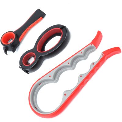 AUCO 3-teiliges Set Tragbarer Dosenöffner, Multifunktionales Öffner-set Für Flaschen, Gläser Und Dosenverschlüsse, Restaurant AUCO 3-teiliges Set Tragbarer Dosenöffner, Multifunktionales Öffner-set Für Flaschen, Gläser Und Dosenverschlüsse, Restaurant