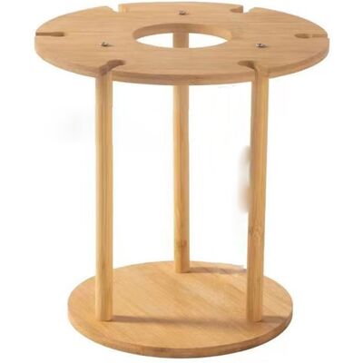 OEM Weinglashalter Aus Bambus, Für 6 Gläser, Ø Ca. 25 Cm, Weinaccessoire, Geschenk, Weinglasregal, Natur OEM Weinglashalter Aus Bambus, Für 6 Gläser, Ø Ca. 25 Cm, Weinaccessoire, Geschenk, Weinglasregal, Natur