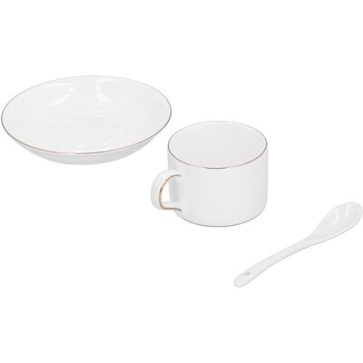 HEAT Vier-tassen-porzellan-kaffeeservice Mit Untertassen Und Löffeln, Teebecher, Küchengeschenk, Ideal Für Zuhause HEAT Vier-tassen-porzellan-kaffeeservice Mit Untertassen Und Löffeln, Teebecher, Küchengeschenk, Ideal Für Zuhause