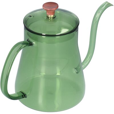 AUCO 600 Ml Grüne Glaskaffeekanne Mit Manuellem Stempel, Tasse Mit Langem Schwanenhalsausguss, Kaffeekaraffe. AUCO 600 Ml Grüne Glaskaffeekanne Mit Manuellem Stempel, Tasse Mit Langem Schwanenhalsausguss, Kaffeekaraffe.