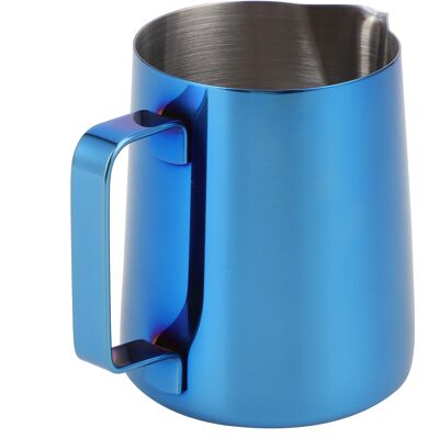 AUCO 350-ml-milchaufschäumer In Blau Für Latte Art, Kaffeeaufschäumbecher, Milchkännchen Ohne Skala, Kaffeezubereitungswerkzeug AUCO 350-ml-milchaufschäumer In Blau Für Latte Art, Kaffeeaufschäumbecher, Milchkännchen Ohne Skala, Kaffeezubereitungswerkzeug