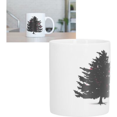 JUTE Tasse Mit Farbwechselndem Weihnachtsbaummuster, Kreative Tasse Mit Heißtransferdruck, Keramiktasse Mit Heißtransferdruck JUTE Tasse Mit Farbwechselndem Weihnachtsbaummuster, Kreative Tasse Mit Heißtransferdruck, Keramiktasse Mit Heißtransferdruck