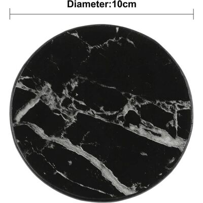OEM Runde Untersetzer, 6er-set, Schwarze Marmorkeramik-untersetzer Mit Halterung Für Verschiedene Tassen, Tisch- Und Wohndekoration, 10 Cm OEM Runde Untersetzer, 6er-set, Schwarze Marmorkeramik-untersetzer Mit Halterung Für Verschiedene Tassen, Tisch- Und Wohndekoration, 10 Cm