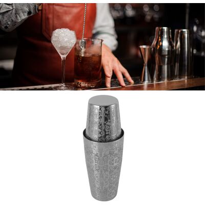 JUTE Weingläser Aus Edelstahl 304, Japanischer, Amerikanischer Und Bostoner Stil Cocktailshaker-set, Baron-shaker, Graviert, Ohne Boden, Klassisches Silber JUTE Weingläser Aus Edelstahl 304, Japanischer, Amerikanischer Und Bostoner Stil Cocktailshaker-set, Baron-shaker, Graviert, Ohne Boden, Klassisches Silber