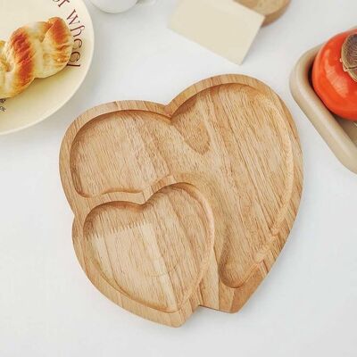 OEM 1-teiliges, Doppelt Herzförmiges Serviertablett Aus Holz – Käseplatte & Salatschüssel, Wiederverwendbare Schüssel Für Desserts, Snacks, Kuchen & Obst OEM 1-teiliges, Doppelt Herzförmiges Serviertablett Aus Holz – Käseplatte & Salatschüssel, Wiederverwendbare Schüssel Für Desserts, Snacks, Kuchen & Obst