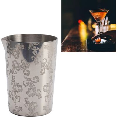 JUTE Messbecher Aus Edelstahl, Latte-art-becher, Cocktailbecher, Rührbecher JUTE Messbecher Aus Edelstahl, Latte-art-becher, Cocktailbecher, Rührbecher