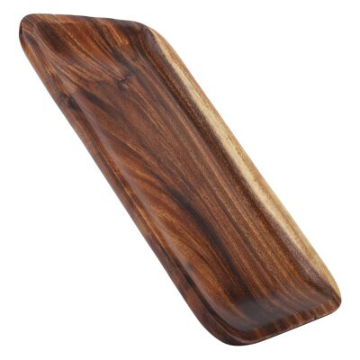 HEAT Elegante Holzplatte Für Sushi, Snacks, Salate Und Desserts, Serviertablett Für Zuhause Und Restaurant, 25x17x2 Cm. HEAT Elegante Holzplatte Für Sushi, Snacks, Salate Und Desserts, Serviertablett Für Zuhause Und Restaurant, 25x17x2 Cm.