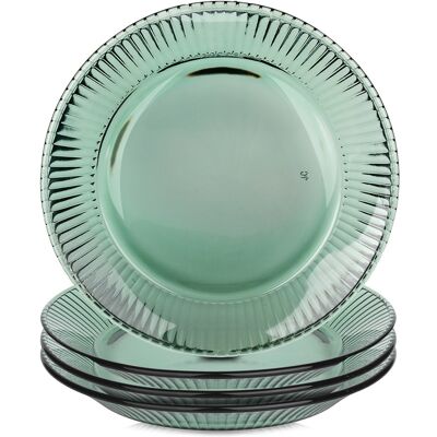 OEM Grüne Grüne Glas-dessertteller 20,5 Cm 4 Stück. OEM Grüne Grüne Glas-dessertteller 20,5 Cm 4 Stück.