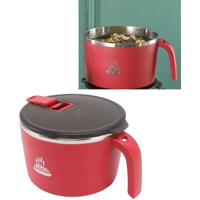 JUTE Instantnudelschale Aus Edelstahl 304 Mit Deckel, Tragbarer Becher/lunchbox Für Büroangestellte, Auslaufsichere Schale Mit Abtropffläche, Rot JUTE Instantnudelschale Aus Edelstahl 304 Mit Deckel, Tragbarer Becher/lunchbox Für Büroangestellte, Auslaufsichere Schale Mit Abtropffläche, Rot
