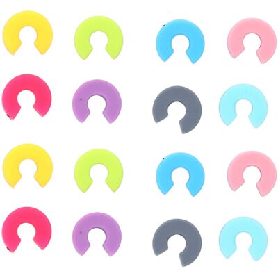 HEAT 16 Stück Mini-kreis-silikon-weinglas-marker-becher-identifizierungsring-etikett HEAT 16 Stück Mini-kreis-silikon-weinglas-marker-becher-identifizierungsring-etikett