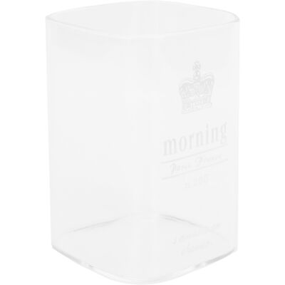 HEAT Quadratisches Wasserglas 240 Ml, Hitzebeständiger Becher, Kronenmuster, Trinkbecher Für Die Küche, 1er-set HEAT Quadratisches Wasserglas 240 Ml, Hitzebeständiger Becher, Kronenmuster, Trinkbecher Für Die Küche, 1er-set