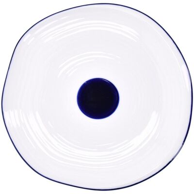 OEM Duka Krog Speiseteller 27 Cm, Weiß-marineblaues Porzellan OEM Duka Krog Speiseteller 27 Cm, Weiß-marineblaues Porzellan