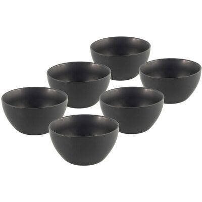 SPETEBO Porzellan Müsli Schale 600 Ml Schwarz - 6er Set - Salat Snack Obst Schüssel 14 Cm SPETEBO Porzellan Müsli Schale 600 Ml Schwarz - 6er Set - Salat Snack Obst Schüssel 14 Cm