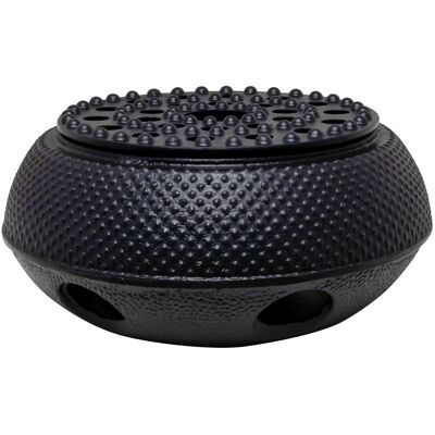 SPETEBO Gusseisen Stövchen Massiv Schwarz - 13,5 Cm - Teewärmer Nach Japanischer Art - Tee Kanne Wärmer Untersetzer Heizung SPETEBO Gusseisen Stövchen Massiv Schwarz - 13,5 Cm - Teewärmer Nach Japanischer Art - Tee Kanne Wärmer Untersetzer Heizung