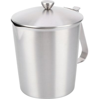 HEAT Dicke Latte-kaffee-tasse Aus Edelstahl 304, 1000-ml-milchkännchen Mit Skala Und Deckel HEAT Dicke Latte-kaffee-tasse Aus Edelstahl 304, 1000-ml-milchkännchen Mit Skala Und Deckel