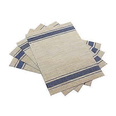 TRUVO Platzsets, Hitzebeständig, Fleckenabweisend, Rutschfest Und Abwaschbar, Aus Gewebtem Vinyl-pvc, 6er-set (blau) TRUVO Platzsets, Hitzebeständig, Fleckenabweisend, Rutschfest Und Abwaschbar, Aus Gewebtem Vinyl-pvc, 6er-set (blau)