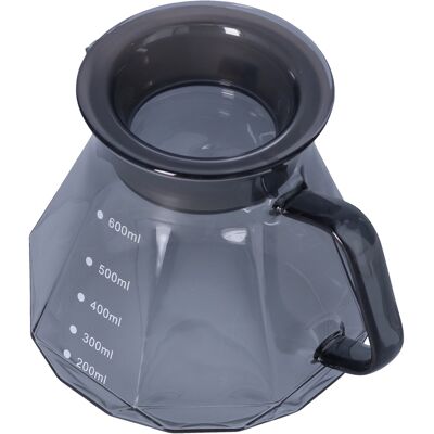HEAT Kaffeekessel, Hitzebeständig, Zum Teilen Geeignet, Transparentes Schwarzes Glas, Teekanne Für Küche Und Haushalt, 600 Ml HEAT Kaffeekessel, Hitzebeständig, Zum Teilen Geeignet, Transparentes Schwarzes Glas, Teekanne Für Küche Und Haushalt, 600 Ml