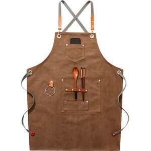 Linghhang - Khaki)hochwertige Cowboy-schürze Mit Taschen Für Friseur, Maler, Gärtner, Haarstylisten Für Damen Und Herren Linghhang - Khaki)hochwertige Cowboy-schürze Mit Taschen Für Friseur, Maler, Gärtner, Haarstylisten Für Damen Und Herren