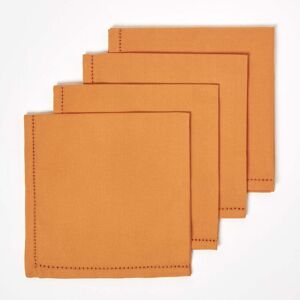 Homescapes Baumwollstoff Servietten Set Orange - Servietten Homescapes Baumwollstoff Servietten Set Orange - Servietten