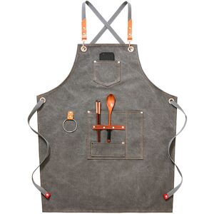 Linghhang - Grau) Hochwertige Cowboy-schürze Mit Taschen Für Friseur, Maler, Gärtner, Haarstylisten Für Damen Und Herren Linghhang - Grau) Hochwertige Cowboy-schürze Mit Taschen Für Friseur, Maler, Gärtner, Haarstylisten Für Damen Und Herren