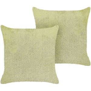 Beliani - Set aus 2 Dekokissen - Grün - 45x45 cm - Dekorationszubehör Beliani - Set aus 2 Dekokissen - Grün - 45x45 cm - Dekorationszubehör