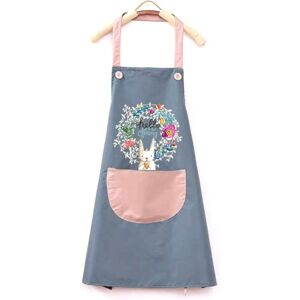 Linghhang - Wasserdichte Küchenschürze-blau, Verstellbare Grillschürze Mit Tasche, Süße Hasenschürze Linghhang - Wasserdichte Küchenschürze-blau, Verstellbare Grillschürze Mit Tasche, Süße Hasenschürze