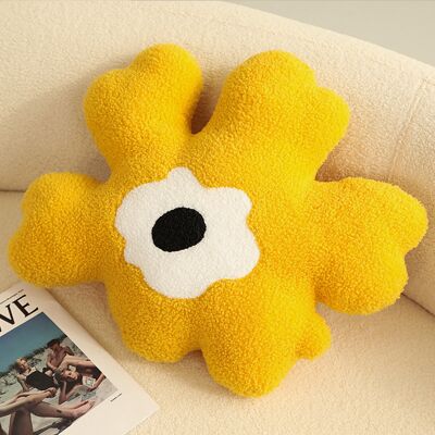 JUTE Nordische Inneneinrichtung, Dekokissen Mit Abstrakten Blumenmustern, Sofakissen, Kreative Minimalistische Rückenlehnen Mit Einzigartigen Formen, Ultraweiche Gelbe Blumenkissen, Online-trend. JUTE Nordische Inneneinrichtung, Dekokissen Mit Abstrakten Blumenmustern, Sofakissen, Kreative Minimalistische Rückenlehnen Mit Einzigartigen Formen, Ultraweiche Gelbe Blumenkissen, Online-trend.