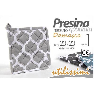 TRADE SHOP TRAESIO Trade Shop - Quadratischer Topflappen Aus Stoff 20x20 Cm Damastdekoration Verschiedene Farben 721151 - TRADE SHOP TRAESIO Trade Shop - Quadratischer Topflappen Aus Stoff 20x20 Cm Damastdekoration Verschiedene Farben 721151 -