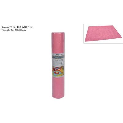 Trade Shop Traesio - Trade Shop - Set Mit 20 Tischsets Und Tischdecken Mit Abreissbarer Tnt-rolle 30 X 40 Cm Rosa - Trade Shop Traesio - Trade Shop - Set Mit 20 Tischsets Und Tischdecken Mit Abreissbarer Tnt-rolle 30 X 40 Cm Rosa -