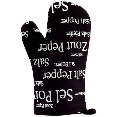 Gants De Cuisine Sel & Poivre Noir Design Intemporel, Protection Chaleur - Winkler Gants De Cuisine Sel & Poivre Noir Design Intemporel, Protection Chaleur - Winkler