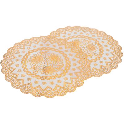 HEAT 2 Goldene Tischsets 30x30cm, Runde Platzsets Für Hochzeitsfeiern, Tischdecken Stil 03 HEAT 2 Goldene Tischsets 30x30cm, Runde Platzsets Für Hochzeitsfeiern, Tischdecken Stil 03
