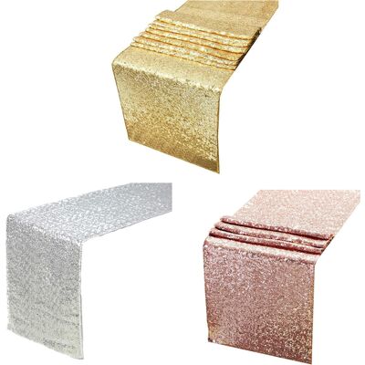 HEAT 30 X 180 Cm Glitzernder Pailletten-tischläufer Für Hochzeiten, Partys Und Weihnachten – Tischdekoration HEAT 30 X 180 Cm Glitzernder Pailletten-tischläufer Für Hochzeiten, Partys Und Weihnachten – Tischdekoration