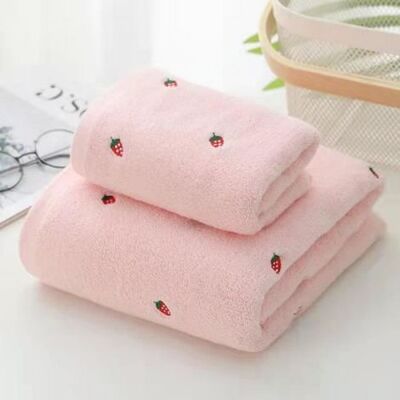 OEM Badetuch – Baumwolle – 140 X 70 Cm Und Handtuch 75 X 35 Cm – Rosa – 2-teilig OEM Badetuch – Baumwolle – 140 X 70 Cm Und Handtuch 75 X 35 Cm – Rosa – 2-teilig