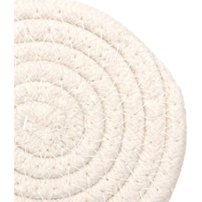 JUTE Platzset Aus Geflochtenem Baumwollseil Im Nordischen Stil, Runder Untersetzer Aus Geflochtenem Baumwollgarn, Topfuntersetzer, Küchenuntersetzer, Dicke, Wärmeisolierende Matte, Cremeweiß JUTE Platzset Aus Geflochtenem Baumwollseil Im Nordischen Stil, Runder Untersetzer Aus Geflochtenem Baumwollgarn, Topfuntersetzer, Küchenuntersetzer, Dicke, Wärmeisolierende Matte, Cremeweiß