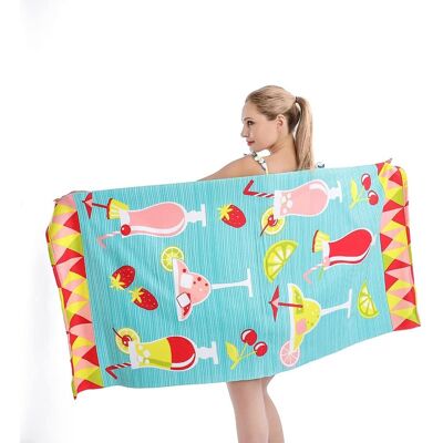 TRUVO Mikrofaser-strandtuch, Sandabweisend, Schnelltrocknend, Leicht, Mit Hübschem Fruchtmuster, 76 X 152 Cm, Ideal Für Kinder, Frauen Und Männer, Perfekt Für Pool Und Strand. TRUVO Mikrofaser-strandtuch, Sandabweisend, Schnelltrocknend, Leicht, Mit Hübschem Fruchtmuster, 76 X 152 Cm, Ideal Für Kinder, Frauen Und Männer, Perfekt Für Pool Und Strand.