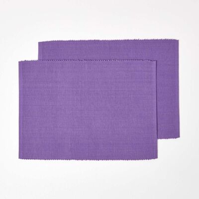 Tischset Lila Im 2er-set – 100% Baumwolle, 33x50 Cm - Homescapes Tischset Lila Im 2er-set – 100% Baumwolle, 33x50 Cm - Homescapes