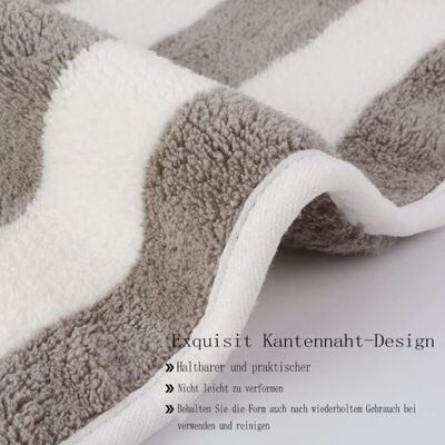OEM Großes Mikrofaser-badetuch (70 X 140 Cm), Ultraweich Und Saugfähig, 2er-set Graue Handtücher OEM Großes Mikrofaser-badetuch (70 X 140 Cm), Ultraweich Und Saugfähig, 2er-set Graue Handtücher