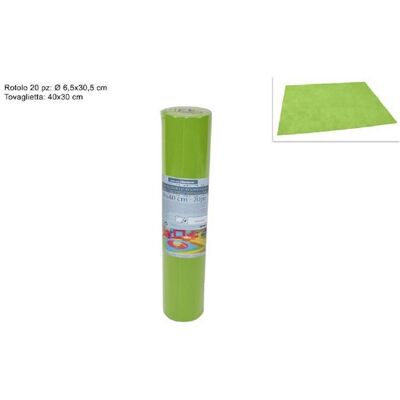 Trade Shop Traesio - Trade Shop - Set Mit 20 Tischsets Und Tischdecken Mit Abreissbarer Tnt-rolle 30 X 40 Cm Grün - Trade Shop Traesio - Trade Shop - Set Mit 20 Tischsets Und Tischdecken Mit Abreissbarer Tnt-rolle 30 X 40 Cm Grün -