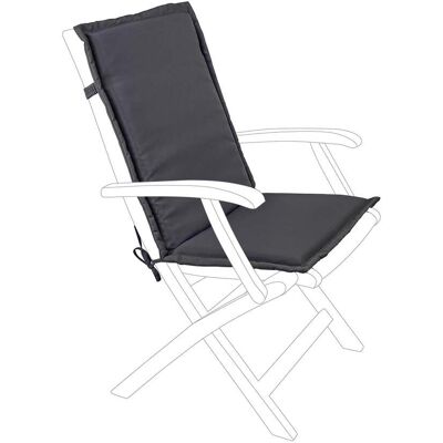 BIZZOTTO Kissen Für Stuhl Und Sessel Mit Mittlerer Rückenlehne Aus Wasserabweisendem Polyester 180 Gm -anthrazit / Kit Mit 6 Stück BIZZOTTO Kissen Für Stuhl Und Sessel Mit Mittlerer Rückenlehne Aus Wasserabweisendem Polyester 180 Gm -anthrazit / Kit Mit 6 Stück