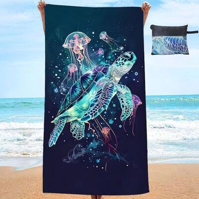 OEM (schildkrötenmotiv 180x90) Xxl Strandtuch Mit Tasche, 90x180 Mikrofaser-badetuch Mit Meeresschildkröten- Und Quallenmotiv, Schnelltrocknend, Saugfähiger Bezug OEM (schildkrötenmotiv 180x90) Xxl Strandtuch Mit Tasche, 90x180 Mikrofaser-badetuch Mit Meeresschildkröten- Und Quallenmotiv, Schnelltrocknend, Saugfähiger Bezug