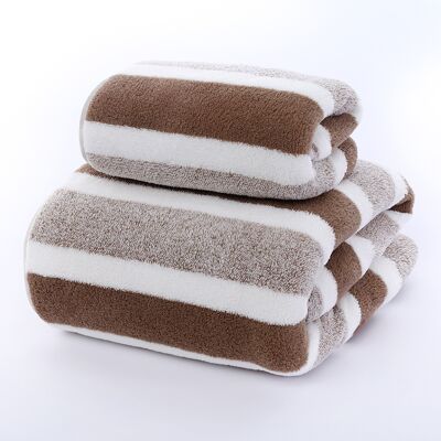 OEM Gestreiftes Badetuch-set, Weiche, Saugfähige Und Schnelltrocknende Gesichtstücher Fürs Badezimmer OEM Gestreiftes Badetuch-set, Weiche, Saugfähige Und Schnelltrocknende Gesichtstücher Fürs Badezimmer