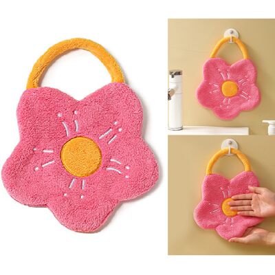 JUTE Handtuch Aus Korallenvlies Mit Blumenstickerei, Saugfähiges Taschentuch, Küchentuch, Rote Rose JUTE Handtuch Aus Korallenvlies Mit Blumenstickerei, Saugfähiges Taschentuch, Küchentuch, Rote Rose