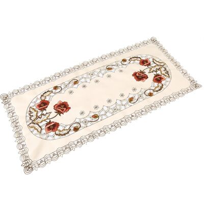 HEAT Rechteckige Tischdecke Aus Roter, Floraler Spitze, Durchbrochener, Bestickter Tischläufer, Elegante Tischdekoration, Floraler Stoff HEAT Rechteckige Tischdecke Aus Roter, Floraler Spitze, Durchbrochener, Bestickter Tischläufer, Elegante Tischdekoration, Floraler Stoff