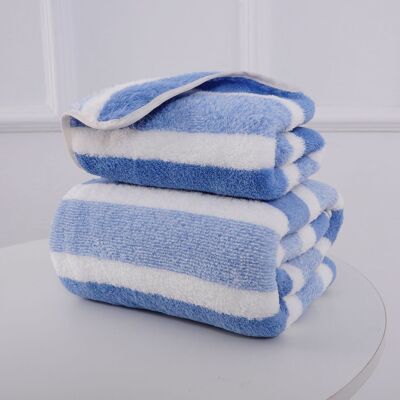 OEM Gestreiftes Badetuch-set, Weiche, Saugfähige Und Schnelltrocknende Gesichtstücher Fürs Badezimmer OEM Gestreiftes Badetuch-set, Weiche, Saugfähige Und Schnelltrocknende Gesichtstücher Fürs Badezimmer