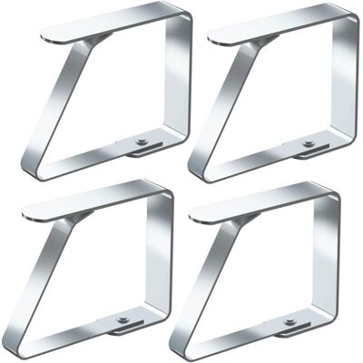 GALOZZOIT Große Tischdeckenklammern, 4er-set, Edelstahl, Rutschfest (7 Cm X 4 Stück) GALOZZOIT Große Tischdeckenklammern, 4er-set, Edelstahl, Rutschfest (7 Cm X 4 Stück)