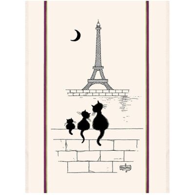 Torchon Chats Tour Eiffel Design Unique Chats Et Tour Eiffel - Winkler Torchon Chats Tour Eiffel Design Unique Chats Et Tour Eiffel - Winkler